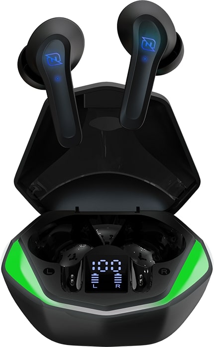 AUDIFONOS IN-EAR BLUETOOTH 5.1 TRUE WIRELESS GAMING SUPERBASS LUZ RGB 30MAH CAJA DE CARGA 200MAH MINIMA LATENCIA DISPLAY INFORMATIVO NEGRO - AUDIFONOS IN-EAR BLUETOOTH 5.1 TRUE WIRELESS GAMING SUPERBASS LUZ RGB 30MAH CAJA DE CARGA 200MAH MINIMA LATENCIA DISPLAY INFORMATIVO NEGRO -